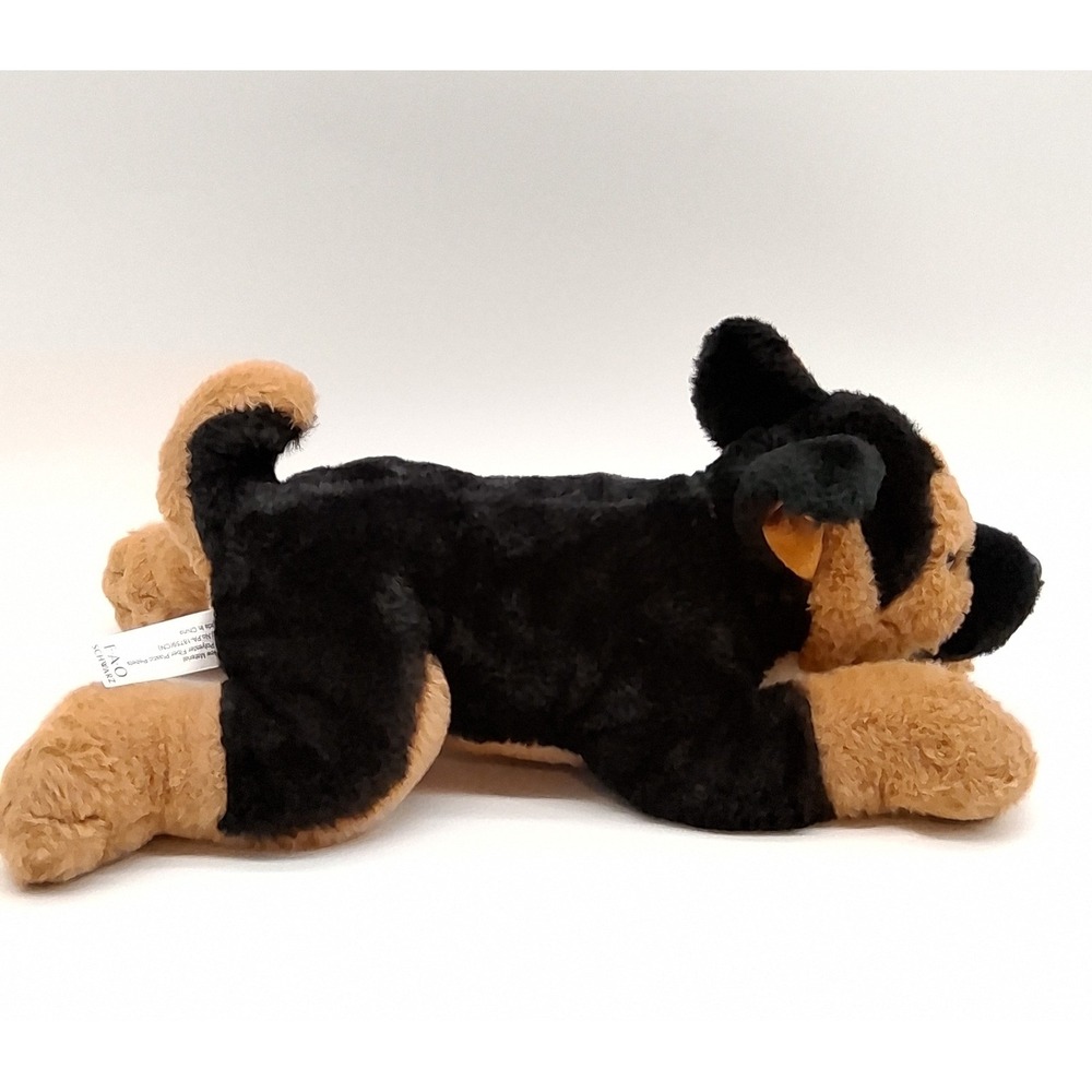 FAO Schwarz 14" German Shepherd Dog Floppy Laying Plush Toy Stuffed Animal - Picture 2 of 9